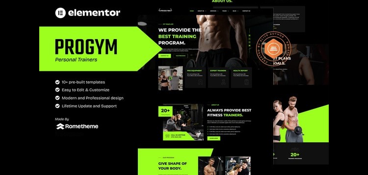 Item cover for download Progym - Personal Trainers & Fitness Elementor Template Kit