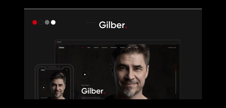 Item cover for download Gilber - Personal CV/Resume WordPress Theme