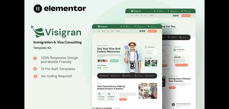 Item cover for download Visigran - Immigration & Visa Consulting Elementor Template Kit