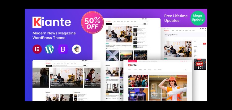 Item cover for download Kiante - Newspaper Magazine Blog Multi-Purpose Elementor WordPress Theme