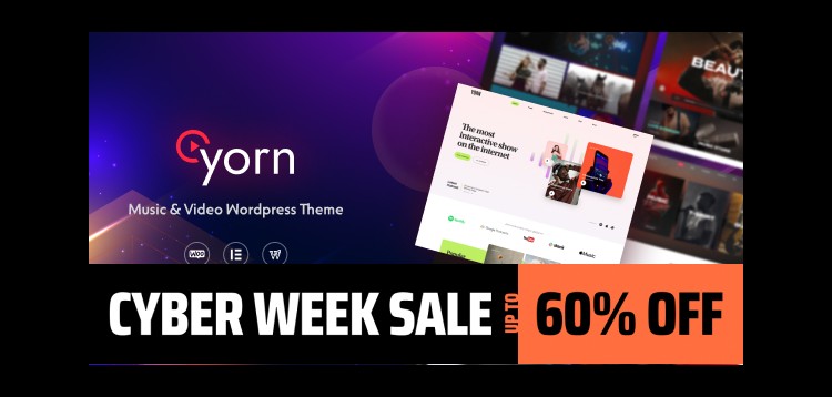 Item cover for download Yorn - Music & Video WordPress Theme