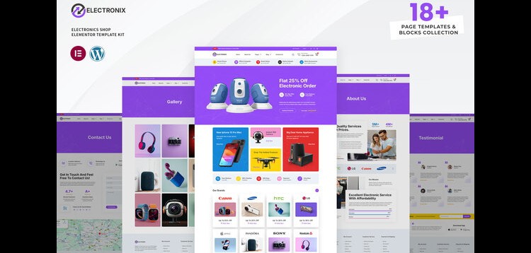 Item cover for download Electronix - Electronics Shop Elementor Template Kit