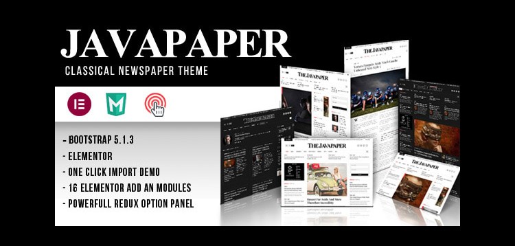 Item cover for download Javapaper – Classic Newspaper Theme