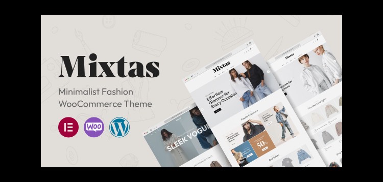 Item cover for download Mixtas - Minimalist Fashion WooCommerce Theme
