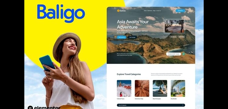 Item cover for download Baligo - Asian Travel Agency Elementor Kit Template