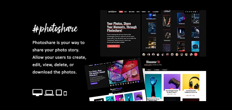 Item cover for download Photoshare - Blog Story & Photos Download WordPress Theme
