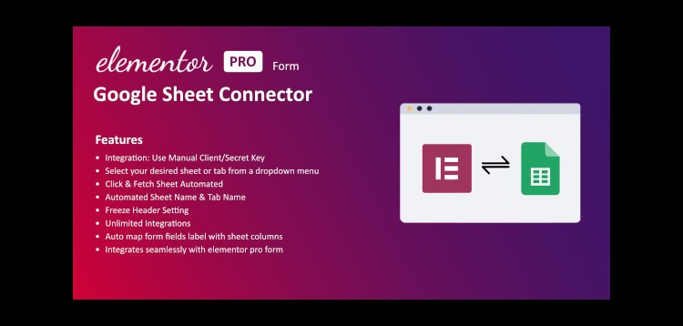 Item cover for download Google Sheet Connector For Elementor Forms