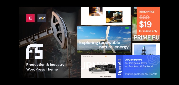 Item cover for download Fuse - Production & Industry WordPress Theme