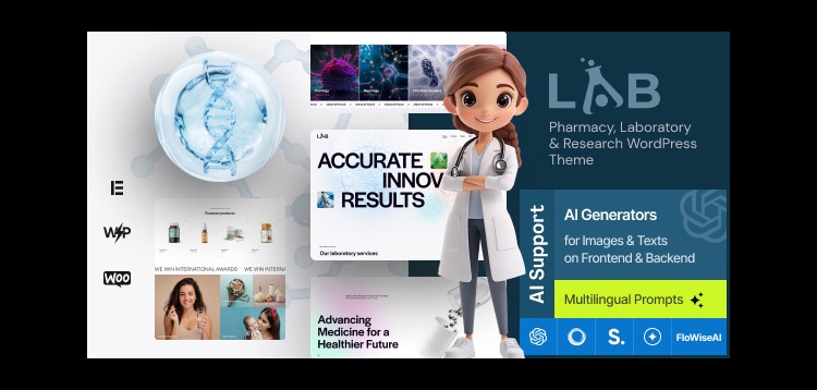 Item cover for download Lab - Pharmacy, Laboratory & Research WordPress Theme
