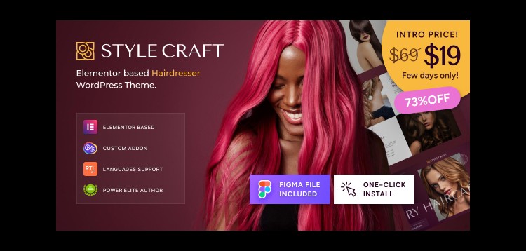 Item cover for download Style Craft - Hairdresser & Hair Salon WordPress Theme