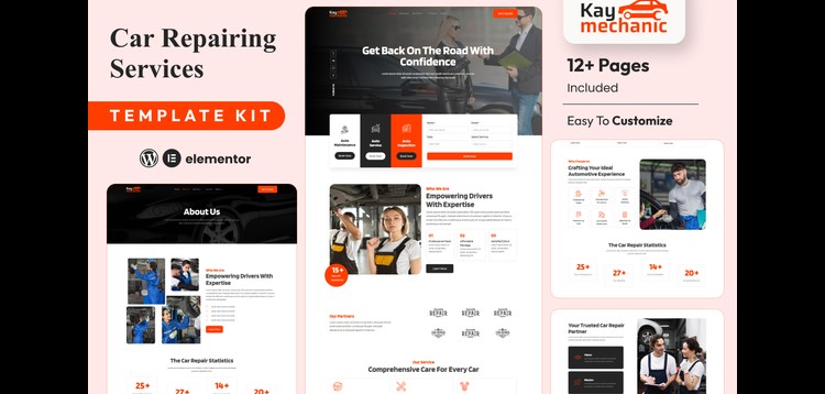 Item cover for download Kaymechanic – Car Repair & Auto Service Elementor Template Kit
