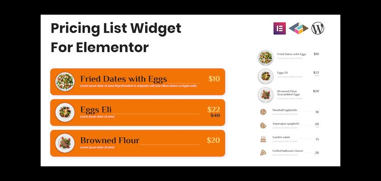 Item cover for download Pricing List Widget For Elementor