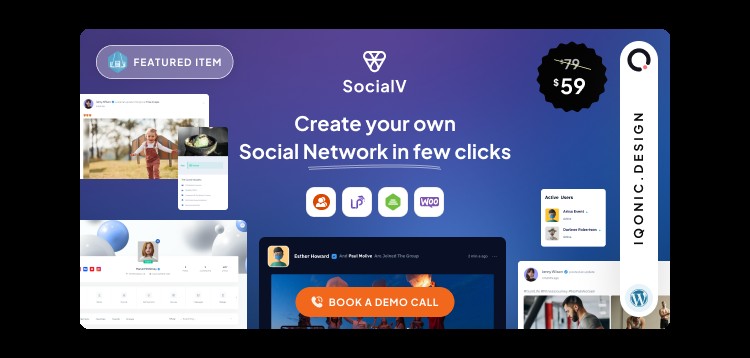 Item cover for download SocialV - Social Network and Community BuddyPress Theme