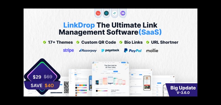 Item cover for download Linkdrop - SaaS Link Management Tool