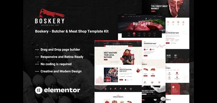 Item cover for download Boskery - Butcher & Meat Shop Template Kit
