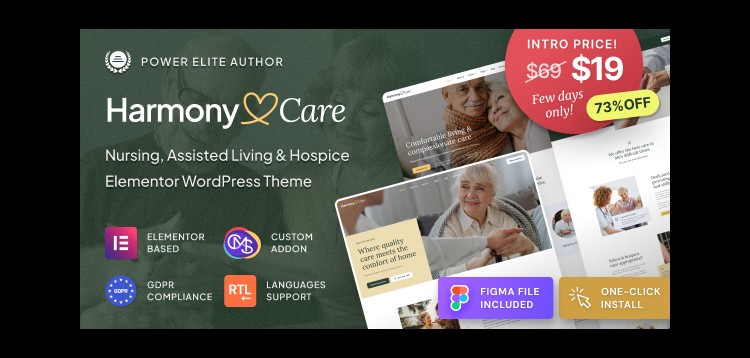 Item cover for download Harmony Care - Private Nursing Home & Senior Care WordPress Theme