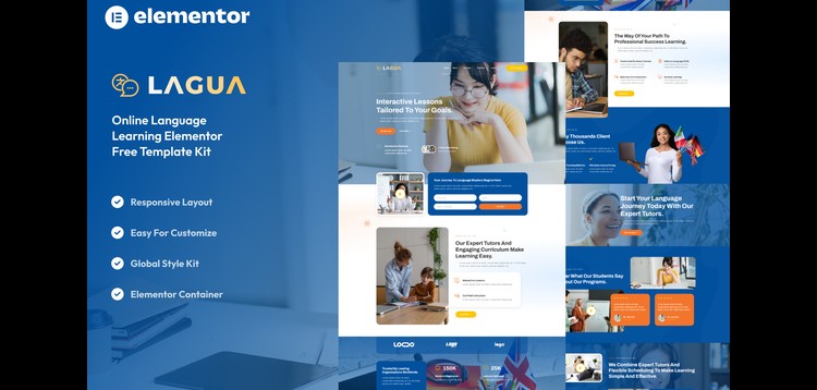 Item cover for download Lagua - Language Course & Learning Center Elementor Template Kit