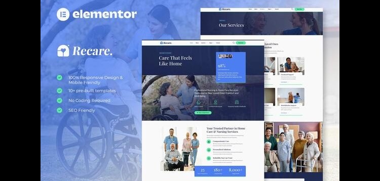 Item cover for download Recare - Home Care & Private Nursing Elementor Template Kit