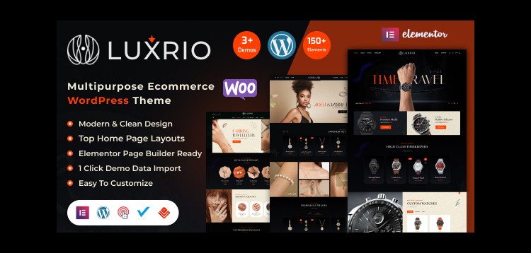 Item cover for download Luxrio – eCommerce Jewellery WordPress Theme