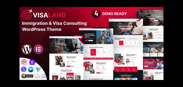 Item cover for download Visaland - Immigration and Visa Consulting WordPress Theme