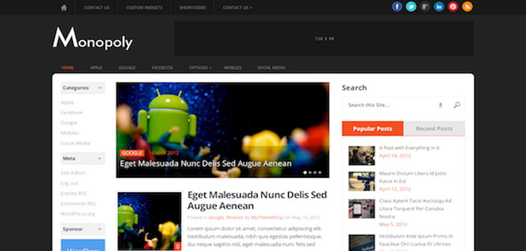 Item cover for download MyThemeShop Monopoly WordPress Theme
