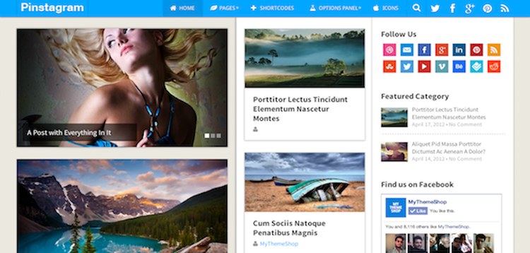 Item cover for download MyThemeShop Pinstagram WordPress Theme