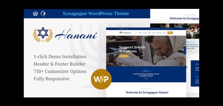 Item cover for download Hanani | Jewish Community & Synagogue WordPress Theme + RTL