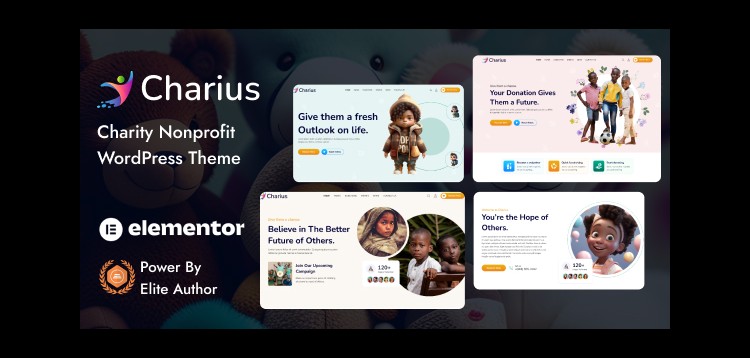Item cover for download Charius - Nonprofit Charity WordPress Theme
