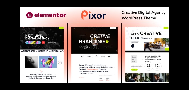 Item cover for download Pixor - Creative Digital Agency WordPress Theme