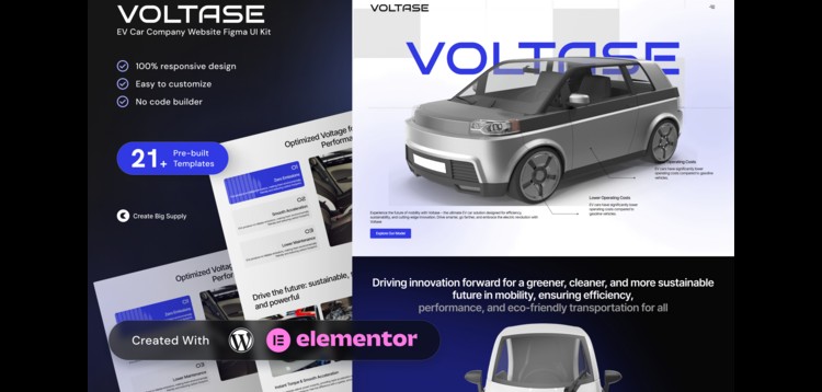 Item cover for download Voltase – EV Car Company Elementor Template Kit