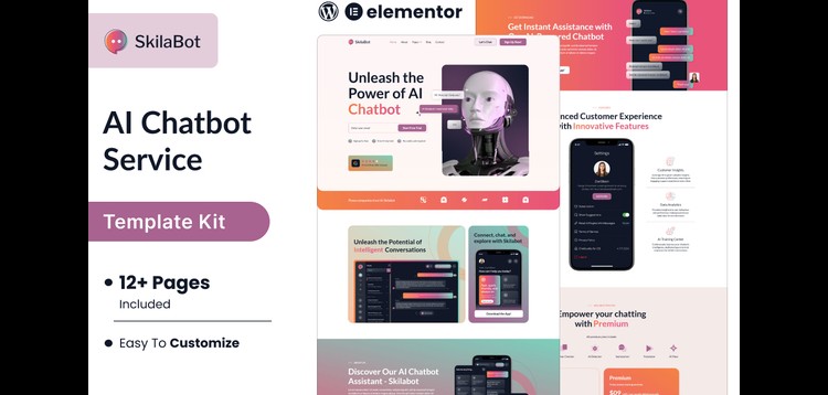 Item cover for download Skilabot - AI Chatbot Service Elementor Template Ki