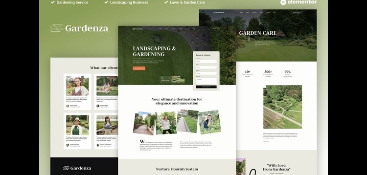 Item cover for download Gardenza - Gardening & Landscaping Elementor Pro Template Kit