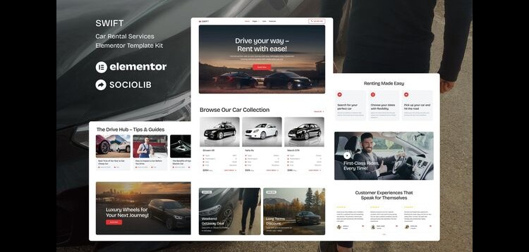 Item cover for download Swift - Car Rental Service Elementor Template Kit