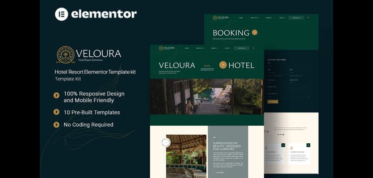 Item cover for download Veloura - Hotel Resort Elementor Template Kit
