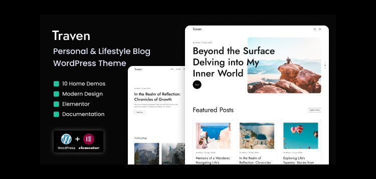 Item cover for download Traven - Personal & Lifestyle Blog WordPress Theme