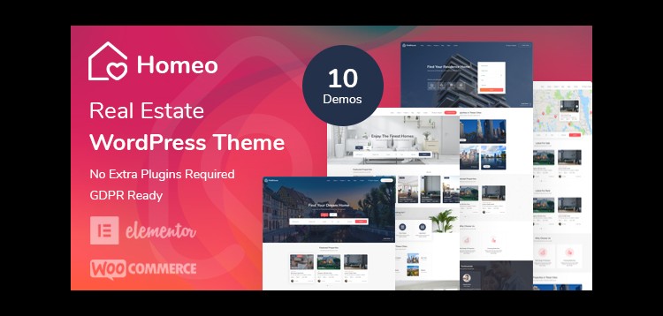 Item cover for download Homeo - Real Estate WordPress Theme