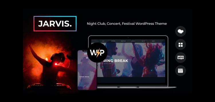 Item cover for download Jarvis - Night Club, Concert, Festival WordPress Theme