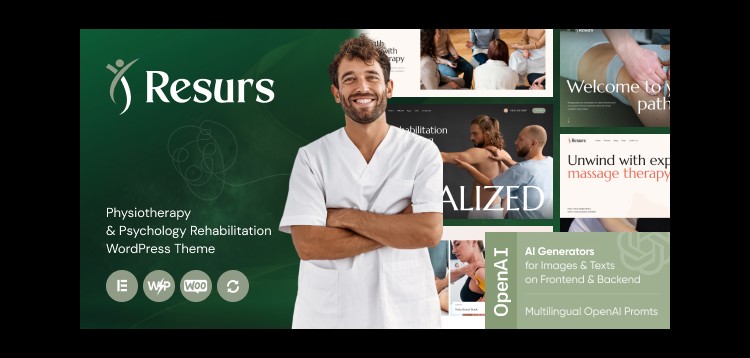 Item cover for download Resurs - Physiotherapy & Psychology Rehabilitation WordPress Theme