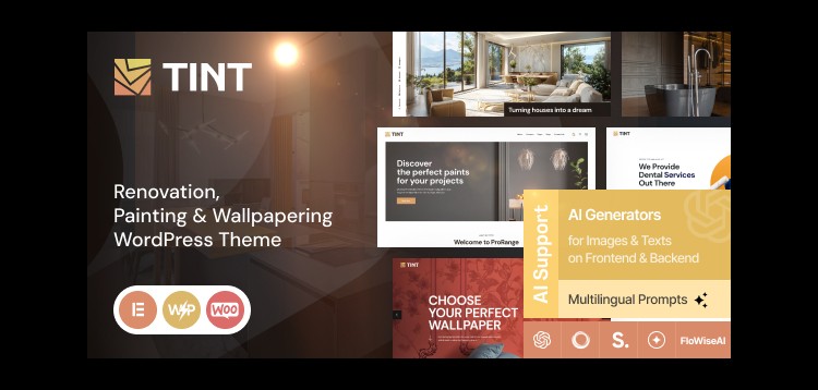 Item cover for download Tint - Renovation, Painting & Wallpapering WordPress Theme