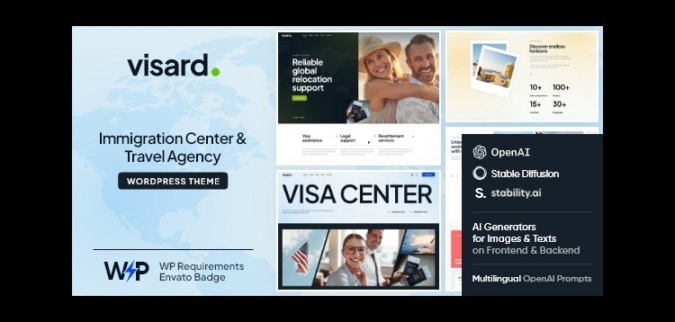 Item cover for download Visard - Immigration Visa Center & Travel Agency WordPress Theme