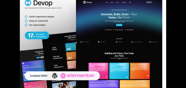 Item cover for download Devop – App Development & Software House Elementor Template Kit