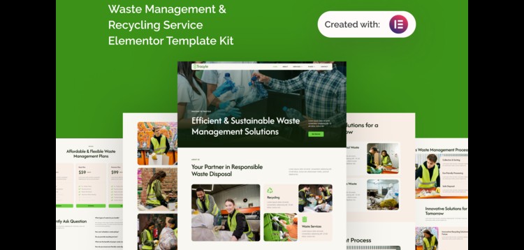 Item cover for download Tracyle - Waste Management & Recycling Service Elementor Template Kit