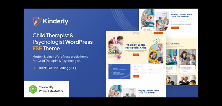 Item cover for download Kinderly – Child Therapist & Psychologist FSE WordPress Theme
