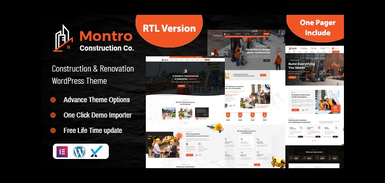 Item cover for download Montro - Construction WordPress Theme RTL Ready