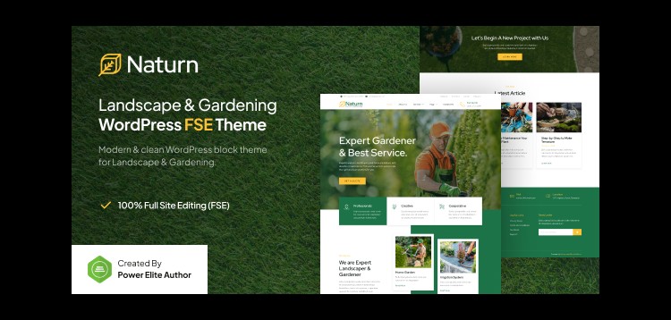 Item cover for download Naturn – Landscape & Gardening FSE WordPress Theme