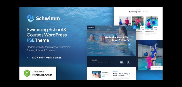 Item cover for download Schwimm – Swimming School & Course FSE WordPress Theme