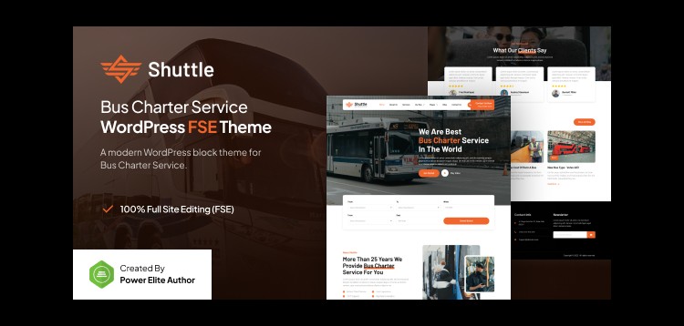 Item cover for download Shuttle – Bus Charter Service FSE WordPress Theme
