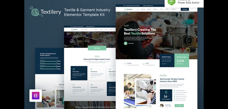 Item cover for download Textilery – Textile & Garment Industry Elementor Template Kit