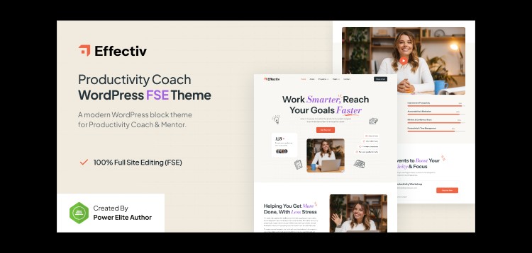 Item cover for download Effectiv – Productivity Coach & Mentor FSE WordPress Theme