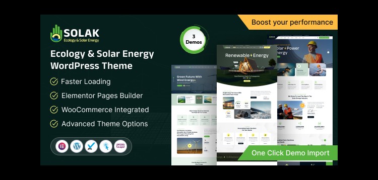 Item cover for download Solak - Ecology & Solar Energy WordPress Theme